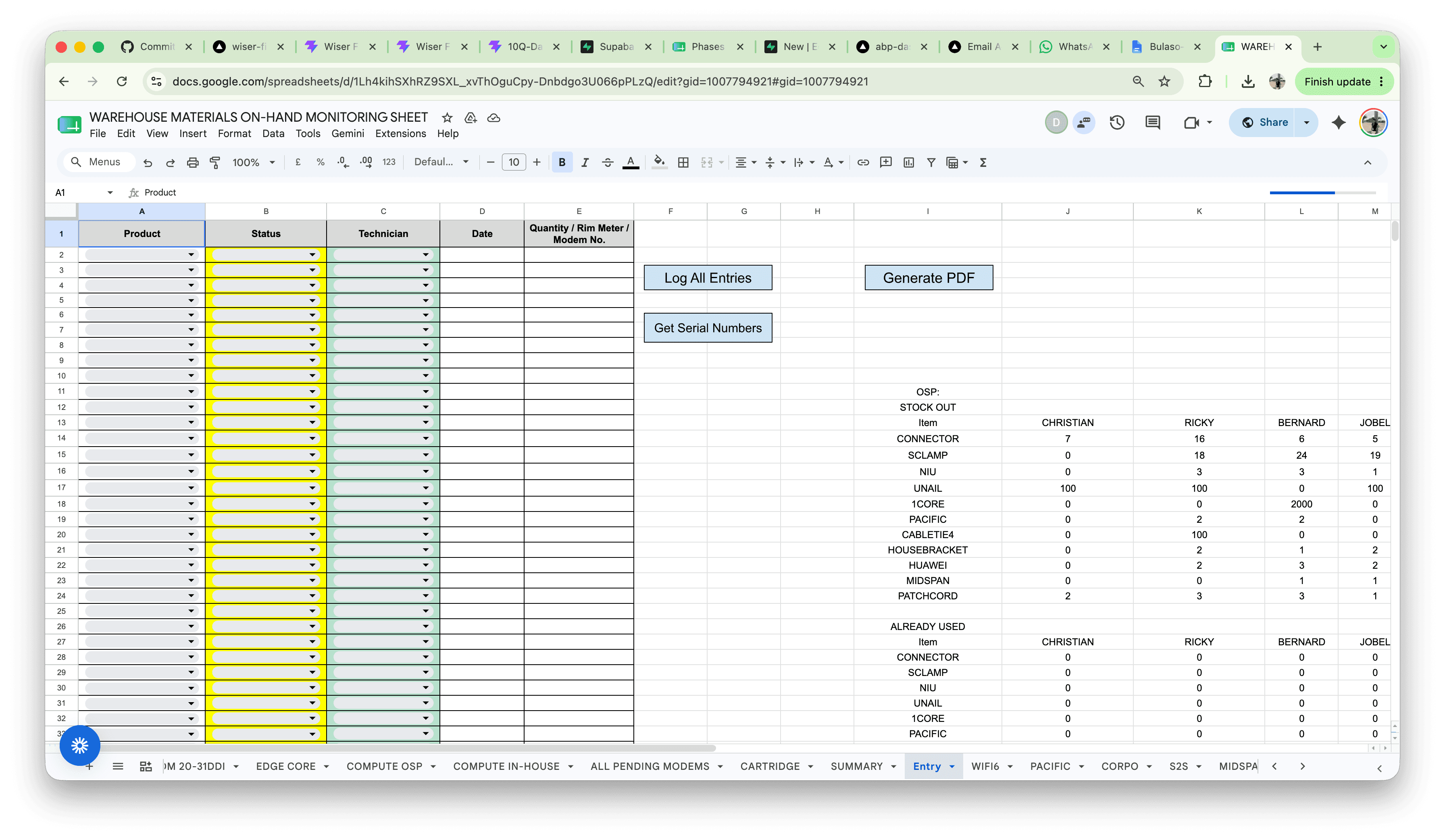 Google Apps Script Inventory System
