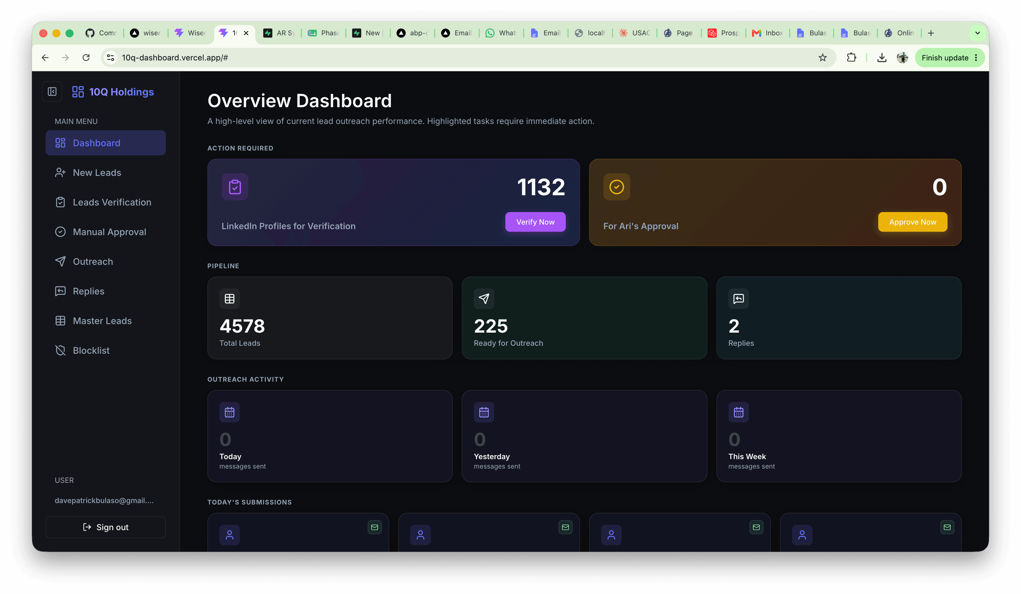 10Q Holdings Dashboard