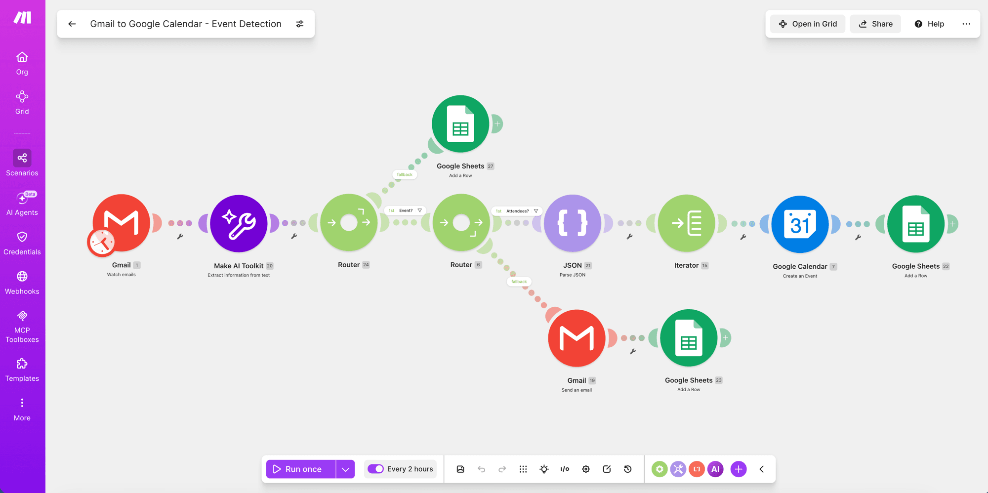 Make Calendar Automation